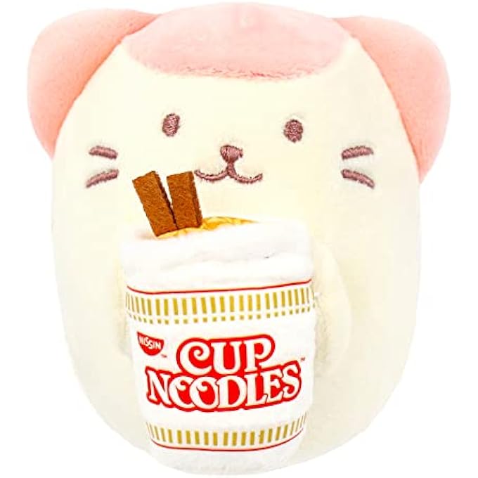 Anirollz x Nissin Cup Noodles Cute Soft Squishy Stuffed Animal Plush Toy Fabric Squishy Ball (Kittiroll) - Image 1