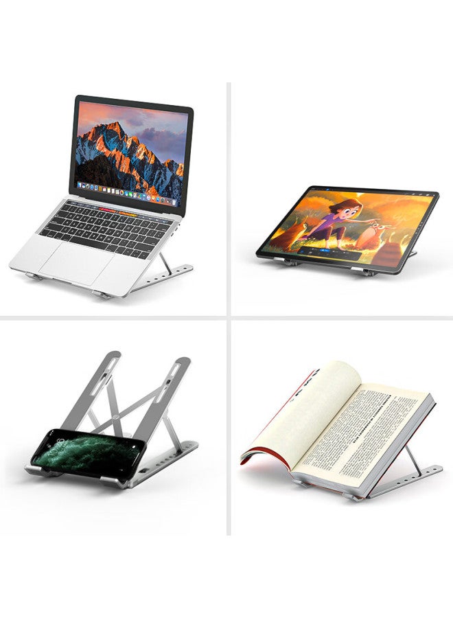 Suohuang S-057 Aluminum Alloy Laptop Stand Cooling Pad For 15.6-inch Notebook, Adjustable Height For Tablet, Portable And Foldable Desktop Stand - Image 3