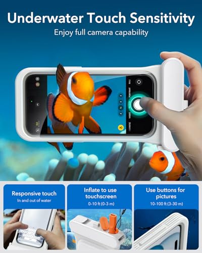 ESR Waterproof Phone Pouch for iPhone 13/14 / 15, Underwater Touch Sensitivity, IPX8 Floating Waterproof Cellphone Case with Lanyard, Dry Bag for Snorkeling, Clear - Image 5