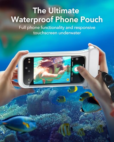 ESR Waterproof Phone Pouch for iPhone 13/14 / 15, Underwater Touch Sensitivity, IPX8 Floating Waterproof Cellphone Case with Lanyard, Dry Bag for Snorkeling, Clear - Image 3