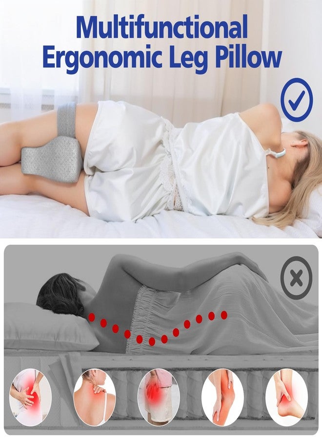 WRAERC WR Knee Pillow for Side Sleepers, Memory Foam Leg Pillow for Sleeping Blood Circulation & Elevating Spine Aligning, Relief for Sciatica, Back, HIPS, Knees, Joints, Support for Surgery Recovery - Image 5