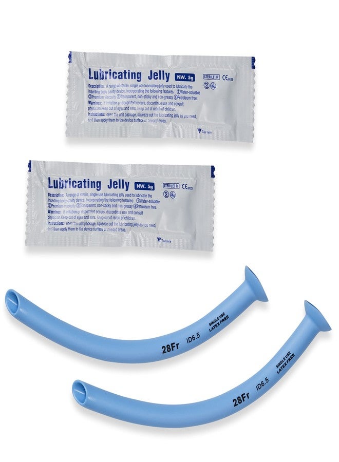 LINE2design Nasal Airway Kit 28F - Medical Nasopharyngeal Management Trauma Airways - First Aid Emergency Rescue Latex Free Respiration Tubes with Lubricating Jelly Packets - Pack of 2 - Image 2