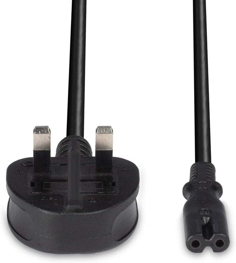 ليندا كابل طاقة 2 متر، قابس بريطاني 3 أسنان إلى IEC C7 - أسود - Image 3