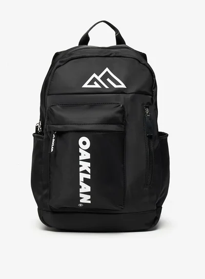 Oaklan by Shoexpress Boys by Shoexpress Logo Print Backpack with Adjustable Straps - 42x30x16 cm