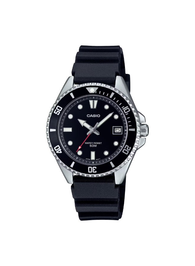 Casio Unisex Dive Watch - MDV-10-1A1VDF Black Dial - Image 1