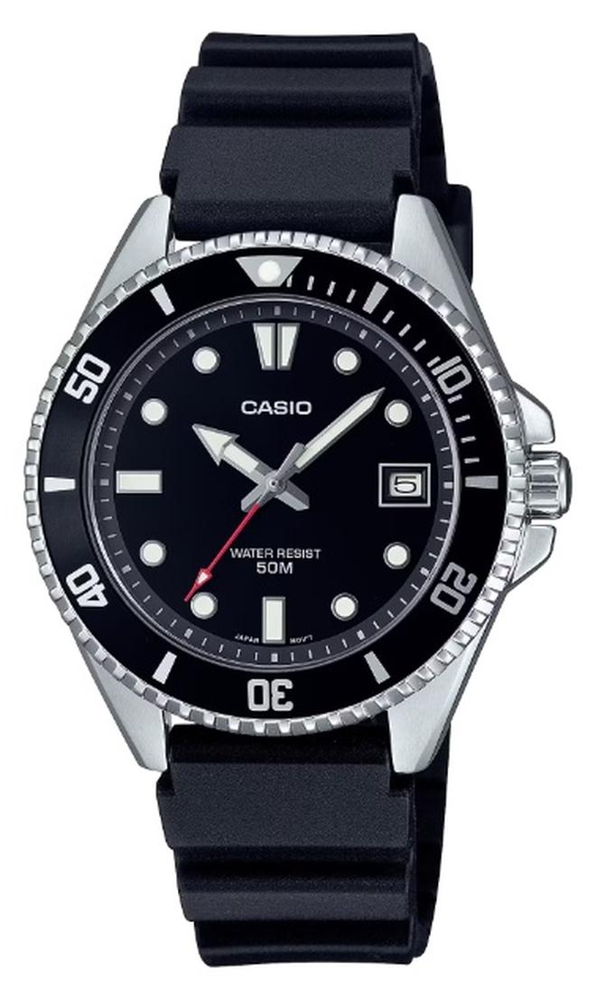 Casio Unisex Dive Watch - MDV-10-1A1VDF Black Dial - Image 1