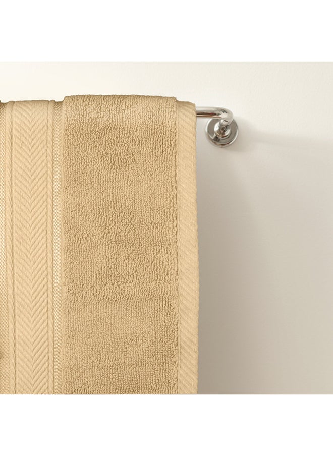 Hotel Linen Klub مجموعة فاخرة من 2 منشفة يد - 100% قطن 650 GSM حدود دابي - ناعمة للغاية، سريعة الجفاف، عالية الامتصاص الحجم: 40x70 سم، بيج  - Image 3