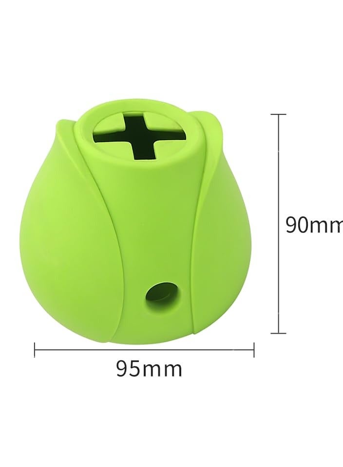 SYOSI لعبة موزع مكافآت الكلاب كرة كلب مصنوعة من المطاط الناعم، ألعاب مضغ للكلاب يمكن ملؤها، كرة قابلة للتسرب، لعبة تفاعلية توزيع الطعام للكلاب، كرة مكافآت للكلاب الصغيرة والمتوسطة والكبيرة - Image 4