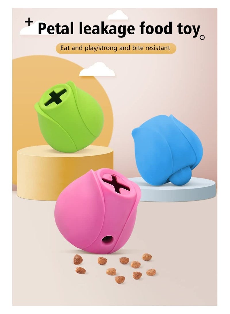 SYOSI لعبة موزع مكافآت الكلاب كرة كلب مصنوعة من المطاط الناعم، ألعاب مضغ للكلاب يمكن ملؤها، كرة قابلة للتسرب، لعبة تفاعلية توزيع الطعام للكلاب، كرة مكافآت للكلاب الصغيرة والمتوسطة والكبيرة - Image 3