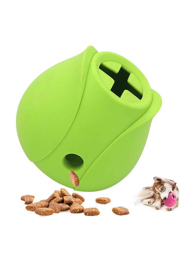 SYOSI لعبة موزع مكافآت الكلاب كرة كلب مصنوعة من المطاط الناعم، ألعاب مضغ للكلاب يمكن ملؤها، كرة قابلة للتسرب، لعبة تفاعلية توزيع الطعام للكلاب، كرة مكافآت للكلاب الصغيرة والمتوسطة والكبيرة - Image 1