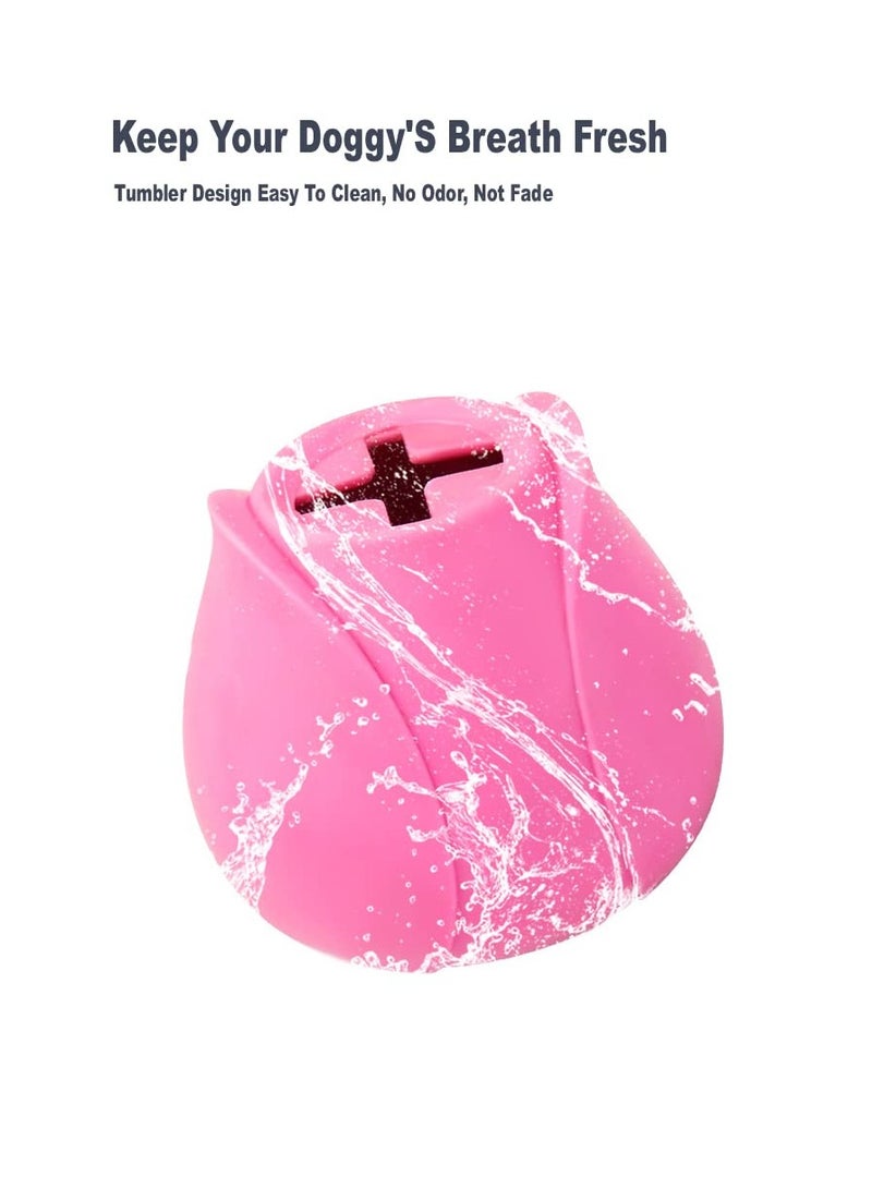 SYOSI لعبة موزع مكافآت الكلاب كرة كلب مصنوعة من المطاط الناعم، ألعاب مضغ للكلاب يمكن ملؤها، كرة قابلة للتسرب، لعبة تفاعلية توزيع الطعام للكلاب، كرة مكافآت للكلاب الصغيرة والمتوسطة والكبيرة - Image 5