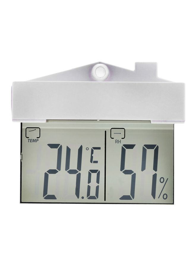 NIBEMINENT Digital Temperature Humidity Meter With Suction Cup White 14x4x13centimeter - Image 1