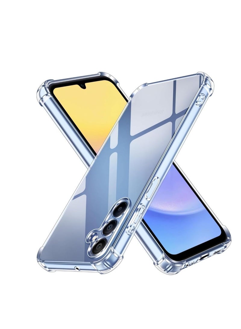 Case for Samsung Galaxy A15 4G / A15 5G, Ultra Clear Shockproof Silicone Protective Case with Reinforced Corners, Clear Soft TPU Bumper Cover - Image 1