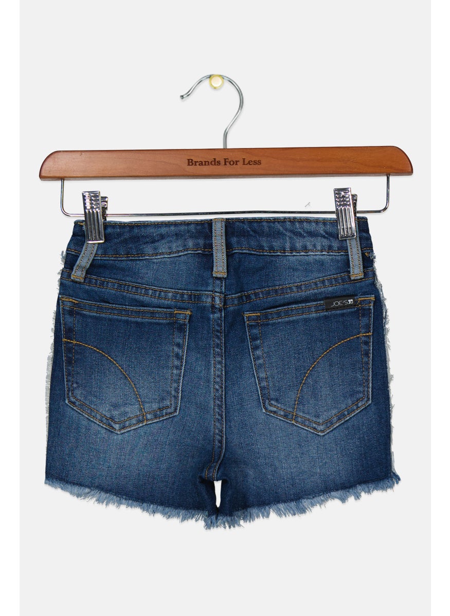 Joe's Kids Girl Rip Denim Shorts, Blue  - Image 2
