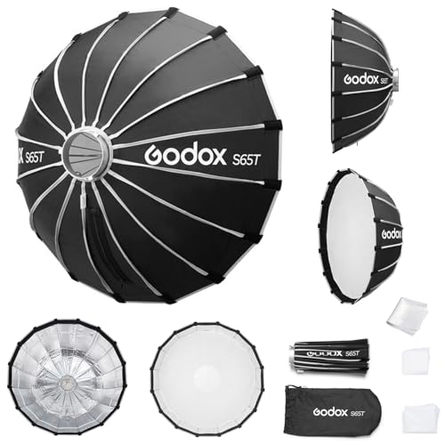 Godox Softbox Godox S65T 65cm256in Quick Release Umbrella Softbox Bowens Mount with Removable Front and Inner Diffusers for Photography Live Streaming and Travel - Image 1