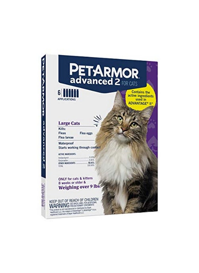 PetArmor Advanced 2 Flea Prevention For Large Cats, 6 Month Supply  - Image 2