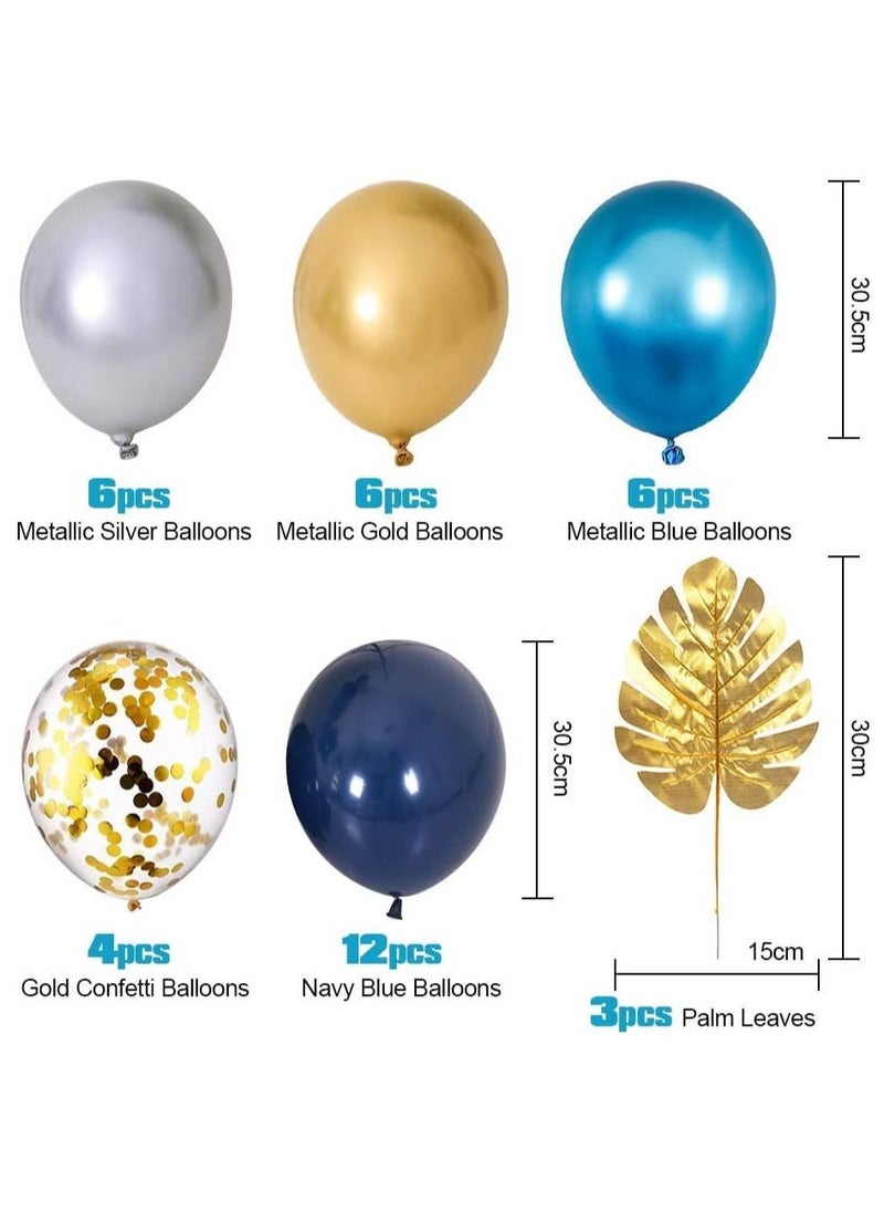 LA FIESTA Blue and Gold Birthday Party Decorations  for Boys, Girls, Men & Women  - Image 3