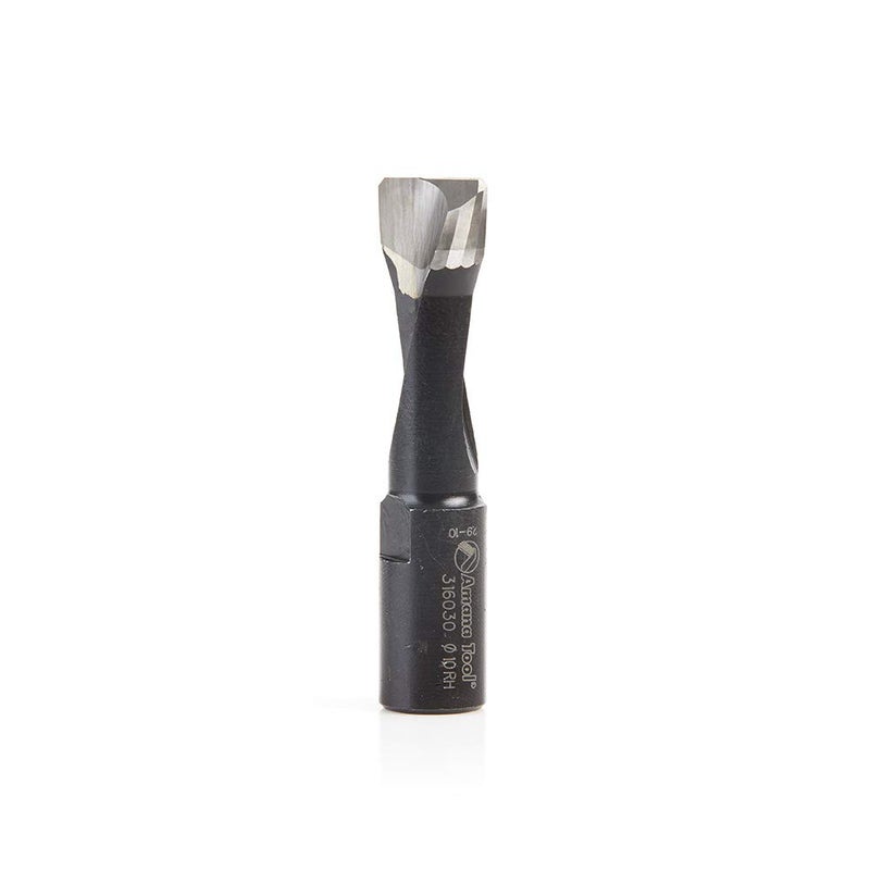 Amana Tool 316030 Solid Carbide 2 Flute RH Rotation 10mm D x 28mm CH x M8x1 Thread, for Domino, Joining Machine for Festool