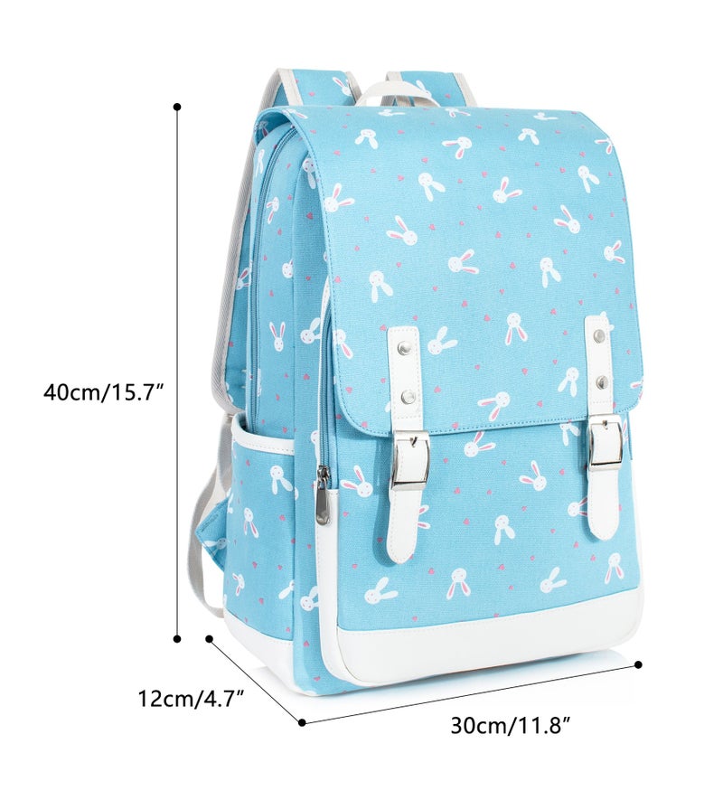 Leaper Bunny Backpack Laptop Backpack Rabbit Bag School Bag Small Backpack Satchel Purple L - Image 2