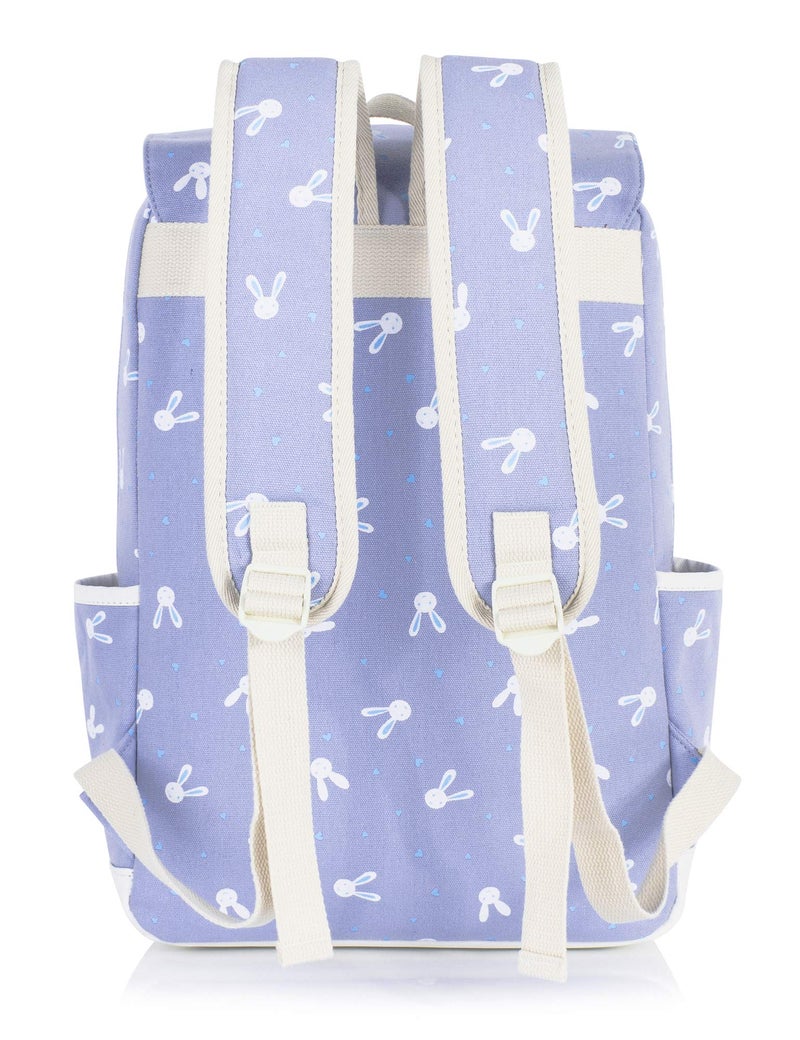 Leaper Bunny Backpack Laptop Backpack Rabbit Bag School Bag Small Backpack Satchel Purple L - Image 3