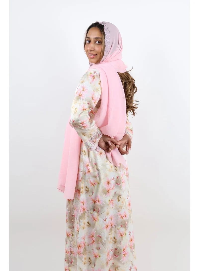 Jameela  Blush Blossom Festive Jalabiya Set for Women | Best Price UAE