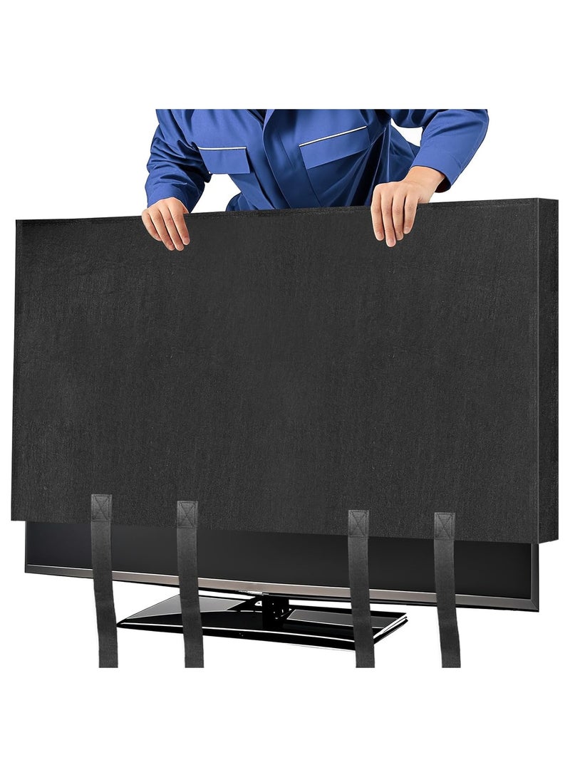 PYC TV Cover Moving Dust Anti-Scratch TV Screen Cover Fits 70"-75" TV with Bottom Strap for Protection TV Moving Home Renovation Pet Scratch or Other Furniture(75“) - Image 1