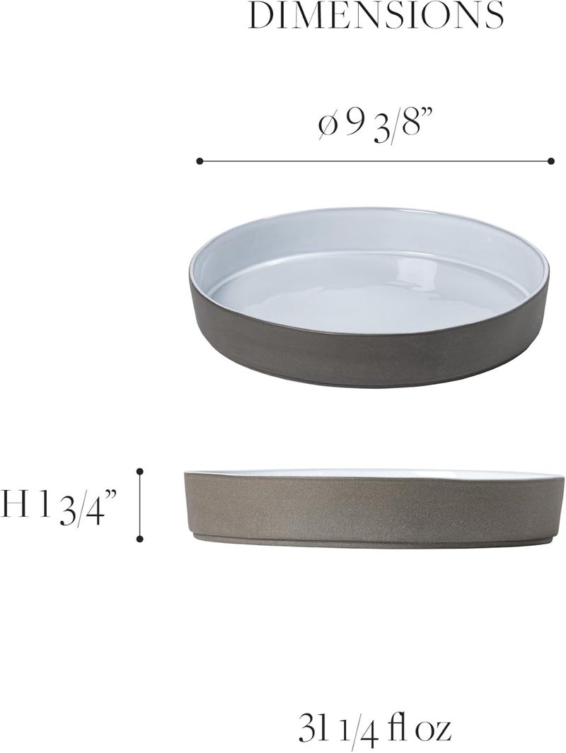 Costa Nova Ceramic Stoneware Soup  Pasta Bowl  Lagoa Eco Gres Collection Black  Microwave  Dishwasher Safe Dinnerware  Food Safe Glazing  Restaurant Quality Tableware - Image 2