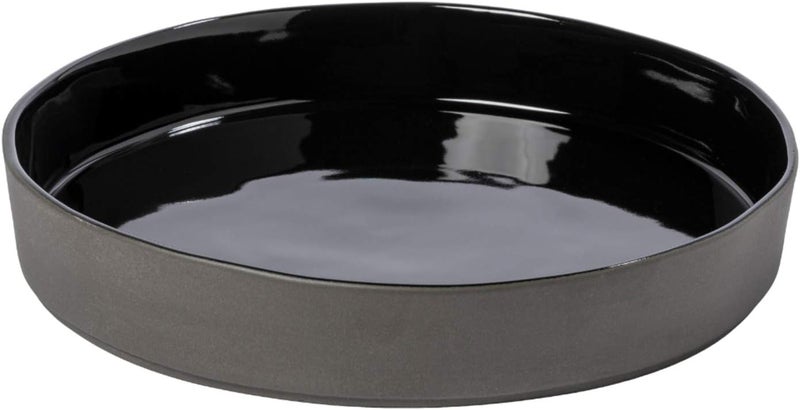Costa Nova Ceramic Stoneware Soup  Pasta Bowl  Lagoa Eco Gres Collection Black  Microwave  Dishwasher Safe Dinnerware  Food Safe Glazing  Restaurant Quality Tableware - Image 1