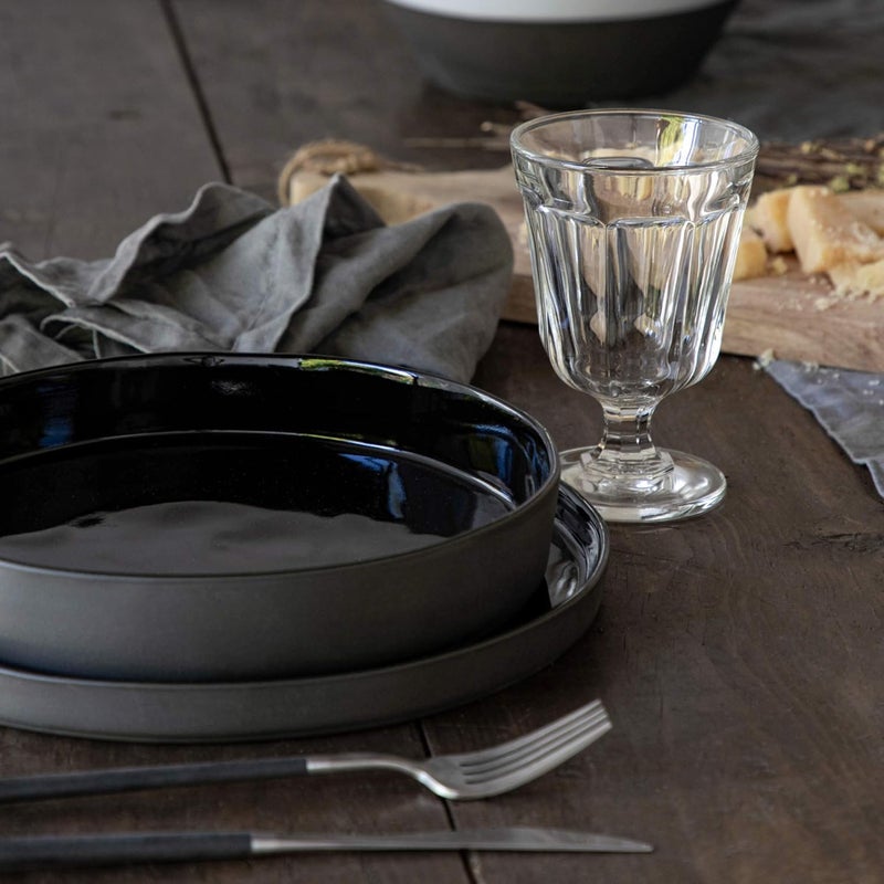 Costa Nova Ceramic Stoneware Soup  Pasta Bowl  Lagoa Eco Gres Collection Black  Microwave  Dishwasher Safe Dinnerware  Food Safe Glazing  Restaurant Quality Tableware - Image 4