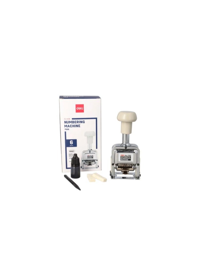 Note Pad Number Machine Deli 6-Digit Automatic Numbering Machine With Ink Deli 7506 Numbering ...