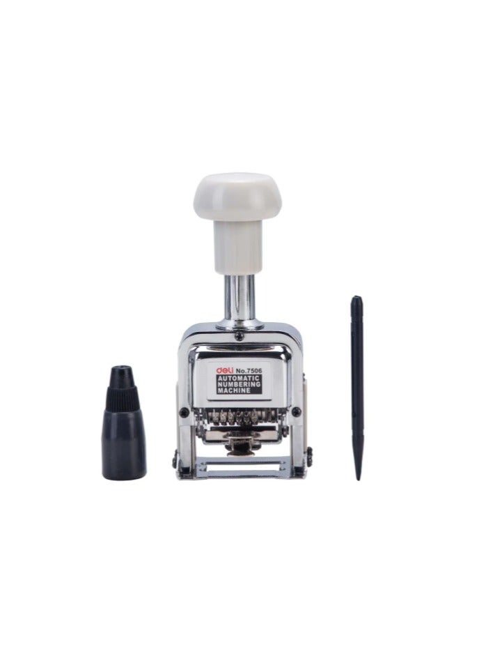 Deli 6-Digit Automatic Numbering Machine With Ink Deli 7506 Numbering Machine Very clear number marking with integrated ink pad - Image 2