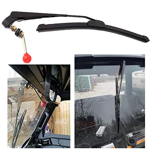 ConPus UTV Manual Wiper Hand Operated Windshield Wiper for Polaris Ranger 570 800 900 1000, Polaris RZR 800 900 1000 XP, Polari General 1000 Can Am Kawasaki Honda Pioneer Golf Cart Hand Operated Wiper - Image 1