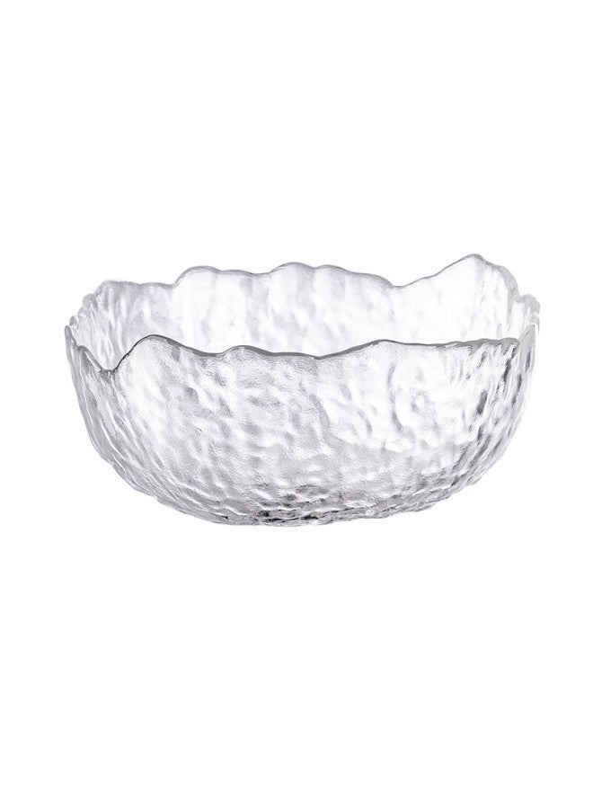 Anmai Fruit And Vegetable Hammered Glass Salad Bowl, Nordic Style Transparent Glass Fruit Bowl Am1340 - Image 5