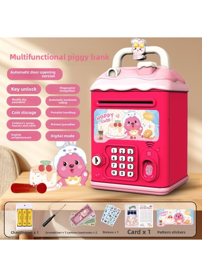 Generic - Can't Get In And Out Of The Year Piggy Bank Only Boys Password Box Kulomi Savings Girls Children Can Access-Color:Little Haili☀Password Unlock Automatic Banknote Rolling☀Rechargeable Version - Image 1