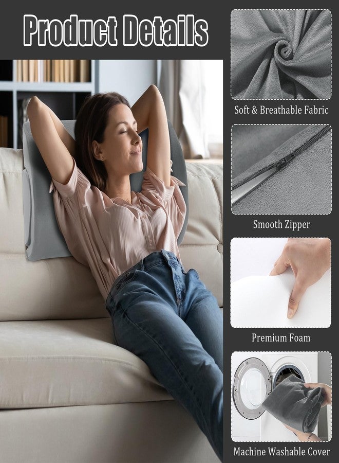 ROYALAY Half Moon Bolster Knee Pillow for Legs, Knees, Lower Back and Head, Adjustable Semi Roll Round Lumbar Support Pillow for Bed Sleeping, Health Large Half Moon Pillow for Reduce Pressure,Gray - Image 4