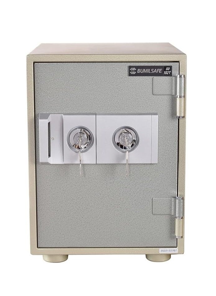 BUMIL SAFE - SD102TK2 Bumil Safe Anti-Burglar Fireproof Safe Box with a Removable Tray and Dual Key Locks  (43.3 X33.3 X40CM 37Kgs) - Made in Korea - Image 1