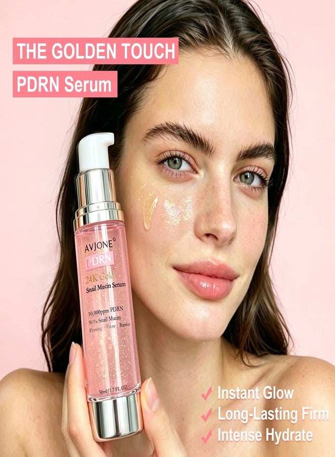 AVJONE PDRN Serum with 24K Gold– Regenerating Facial Essence with Polynucleotide, SALMON PDRN & Gold Particles – For Fine Lines, Dullness & Firmness 1.7oz (1.7 Fl Oz(Pack of 1 - Image 2