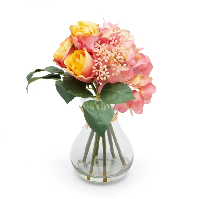يسكن Dwell Lg Aria Rose Hydrangea Vase (Height 25Cm, Pink)