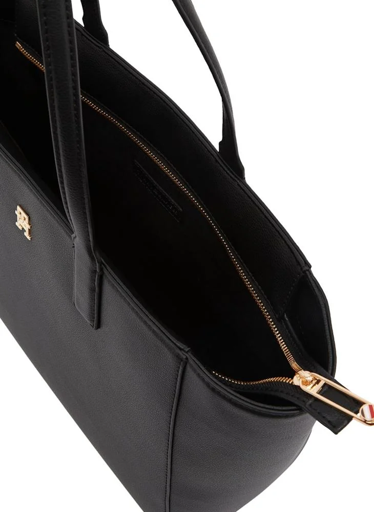 تومي هيلفيغر Logo Detail Zip Over Tote