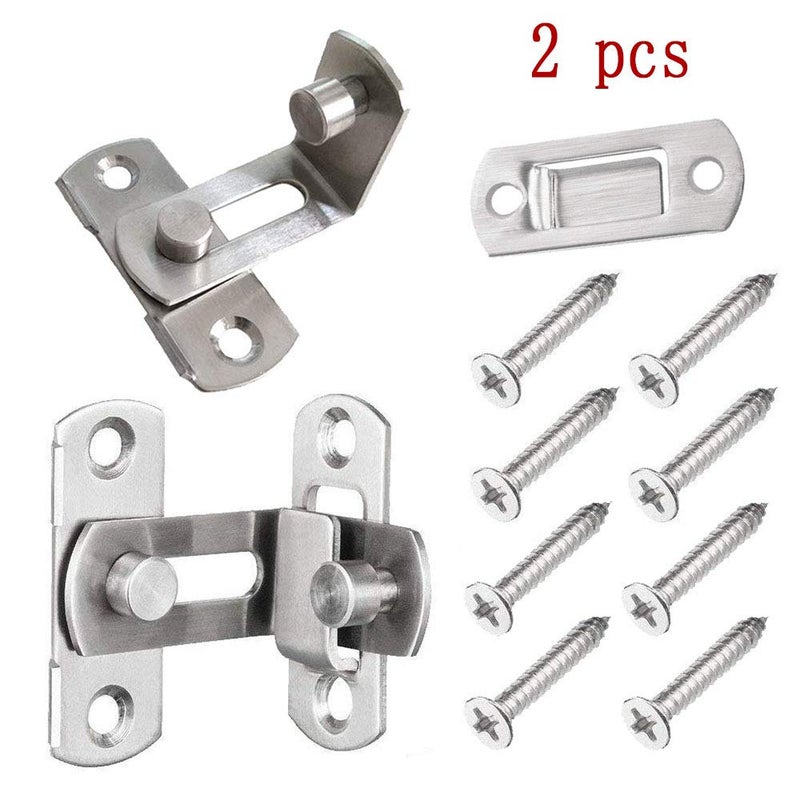 dingchi (2 pcs) The 90 Door Buckle Bolt barn Door Lock Right Angle Bending Latch hasp Toilet Doors and Windows - Image 4