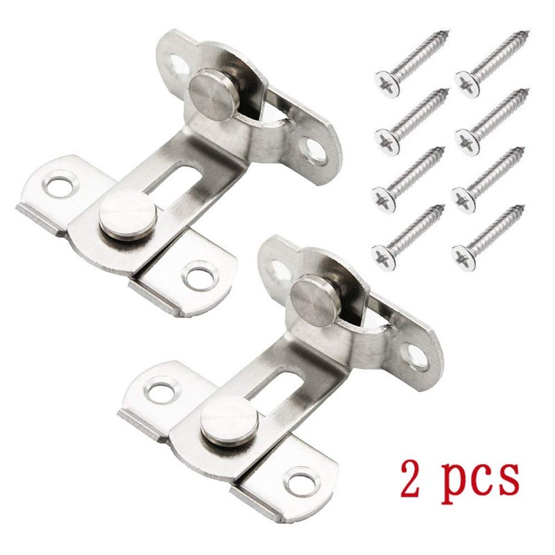 dingchi (2 pcs) The 90 Door Buckle Bolt barn Door Lock Right Angle Bending Latch hasp Toilet Doors and Windows - Image 2