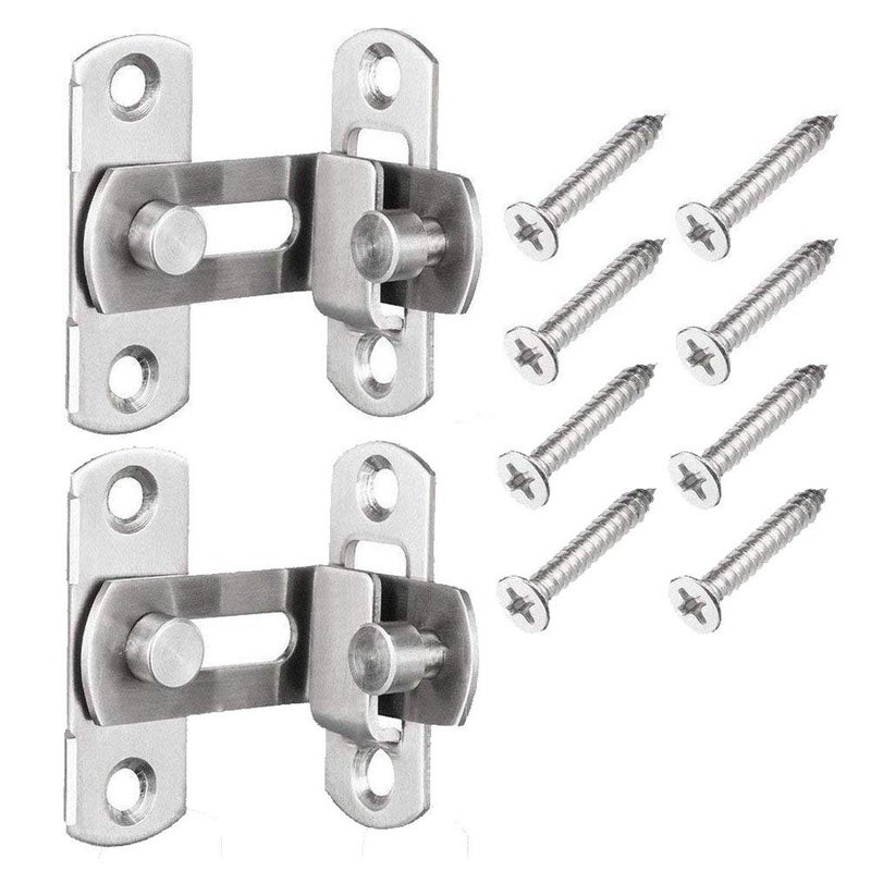 dingchi (2 pcs) The 90 Door Buckle Bolt barn Door Lock Right Angle Bending Latch hasp Toilet Doors and Windows - Image 1