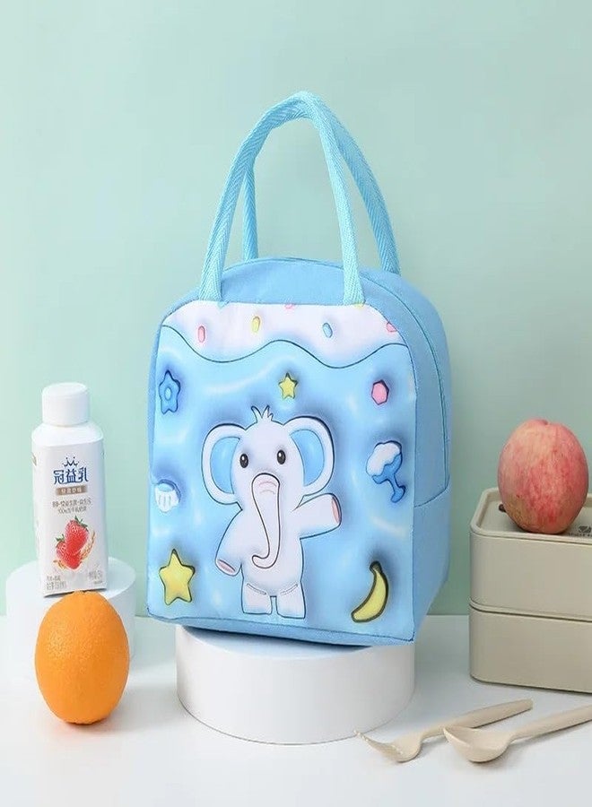 ABUDIT 3D Cartoon Printed Lunch Box Bag, Oxford Aluminum Foil Thermal Lunch Bags Insulation Waterproof Lunch Box for Women Girl Kids Children Picnic Bags Milk Bottle Bento Bag - Image 4
