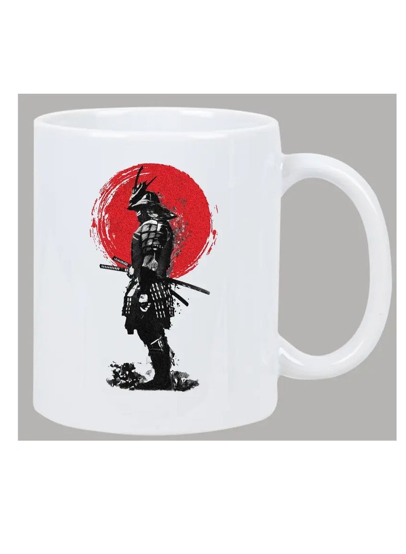 RYN Ceramic Samurai Warrior Coffee Mug - Insulated Reusable Handcrafted Cup, Traditional Japanese Design - Ideal Multipurpose Gift for Men & Women - Image 1
