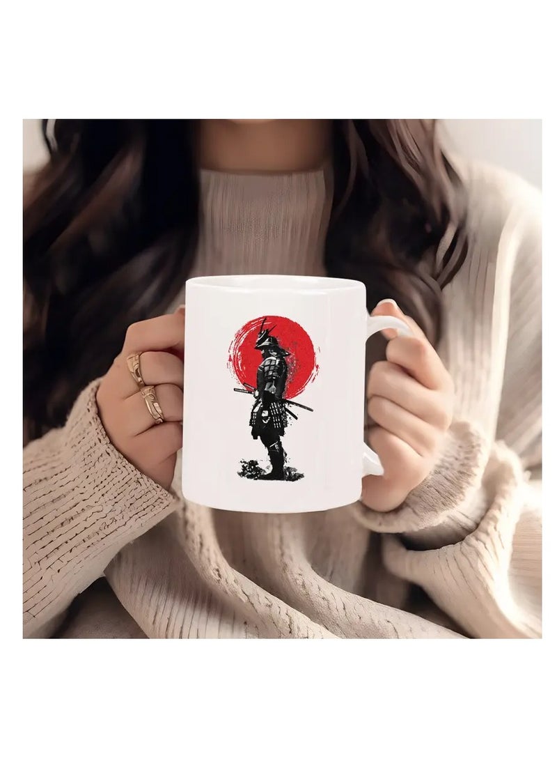 RYN Ceramic Samurai Warrior Coffee Mug - Insulated Reusable Handcrafted Cup, Traditional Japanese Design - Ideal Multipurpose Gift for Men & Women - Image 2