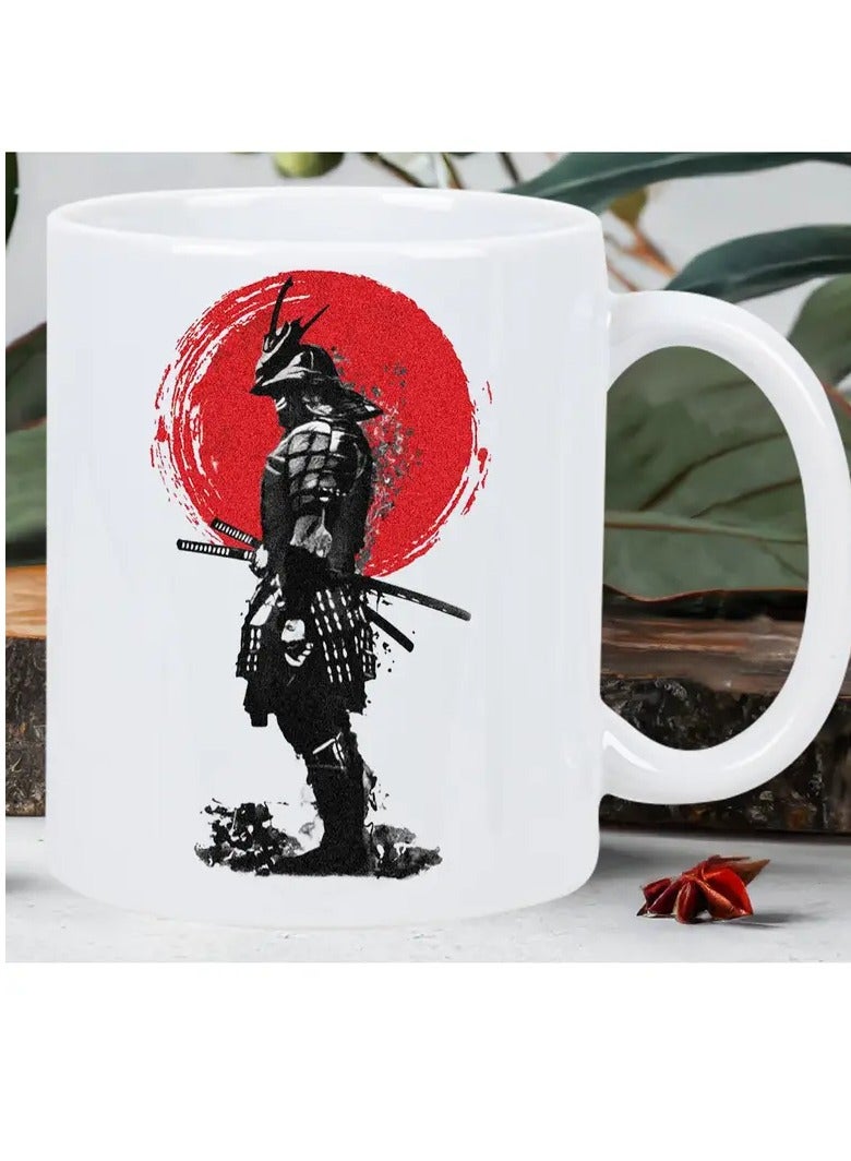 RYN Ceramic Samurai Warrior Coffee Mug - Insulated Reusable Handcrafted Cup, Traditional Japanese Design - Ideal Multipurpose Gift for Men & Women - Image 3