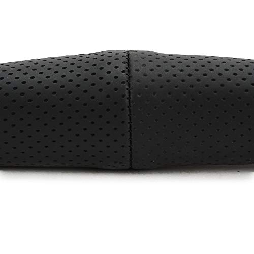 Zapcart Extra Grip Faux Leather 02 Flat Bottom D-Shape Anti-Slip Steering Wheel Cover Compatible with Kia Seltos, Black - Image 4