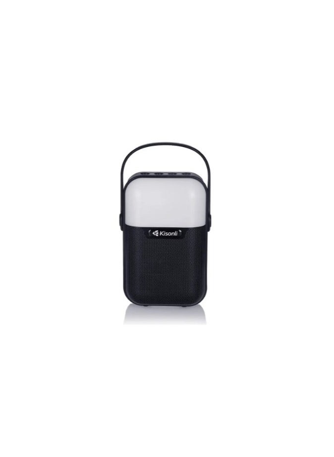 Kisonli - Kisonli Q7S Wireless Speaker, Bluetooth Speaker, Lightweight and Easy to Carry and Move, Equipped with RGB Lighting, Supports USB AUX RADIO FM TF Card, Strong and Clear Sound - Black - Image 1