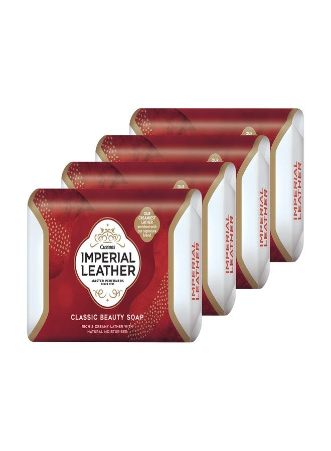 Imperial Leather Classic Beauty Soap 120g Pack of 4 | Moisturising Bath Soap Bars | Rich Creamy Lather | Unisex Daily Use Bathing Soap - Image 1