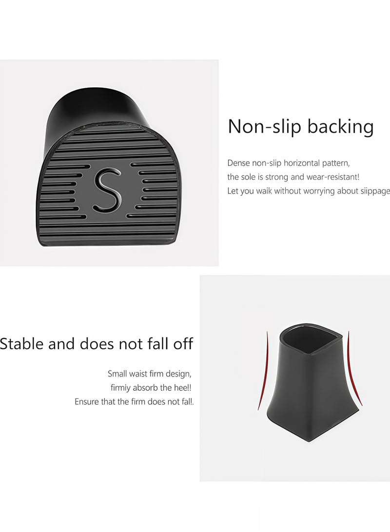 High Heel Protectors 8 Pairs Heel Repair Caps Covers & Heel Stoppers 4 Sizes Heel Cover Perfect for Wedding, Grass, Gravel, Wetlands Outdoor Events (XXS,XS,S,M) - Image 5